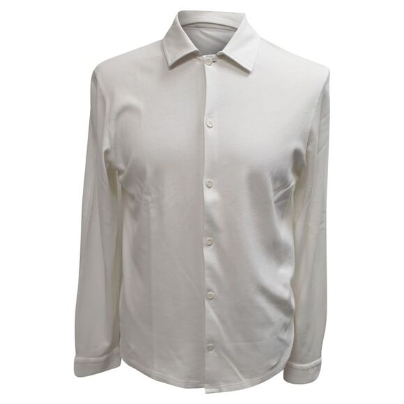 Prada Button-Down Long Sleeve Shirt in White Cotton - Picture 1 of 6